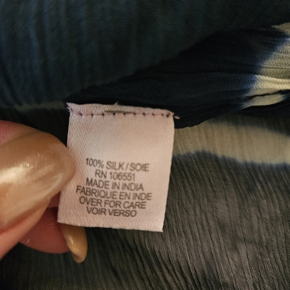 Calypso St. Barth Sheer Black Tunic with Gold Embellishments Medium 100% Silk - Picture 8 of 9